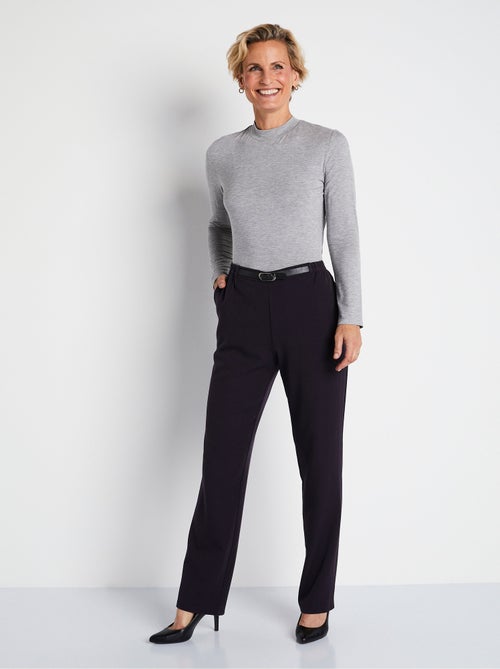 Pantalon infroissable taille semi élastiquée - Afibel - Kiabi