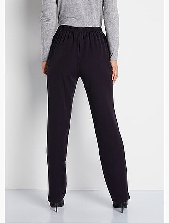 Pantalon infroissable taille semi élastiquée