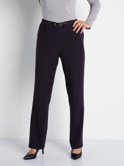 Pantalon infroissable taille semi élastiquée - Kiabi