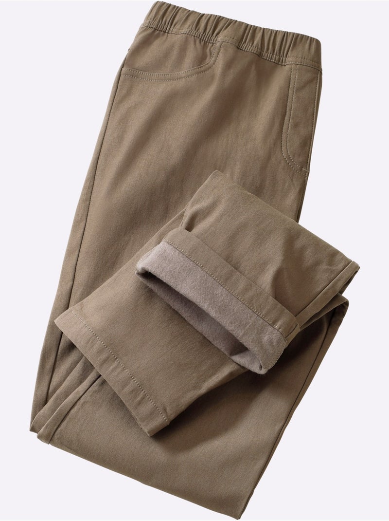 Pantalon intérieur doux gratté - taille standard - moda vilona Gris taupe - Kiabi