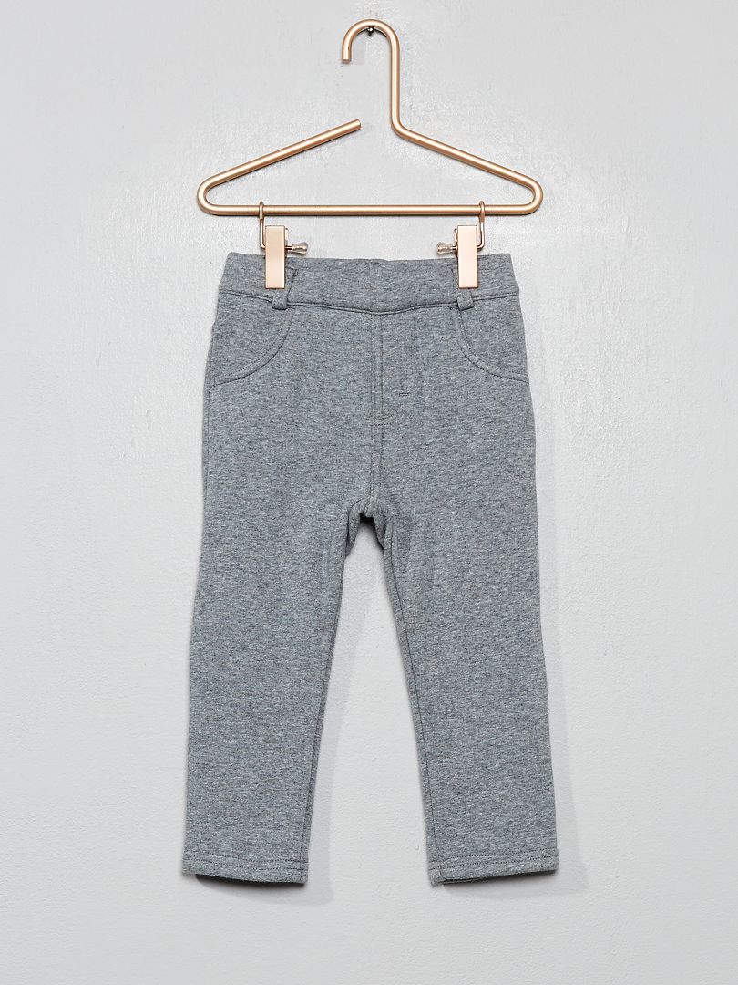 Pantalon intérieur velours gris - Kiabi