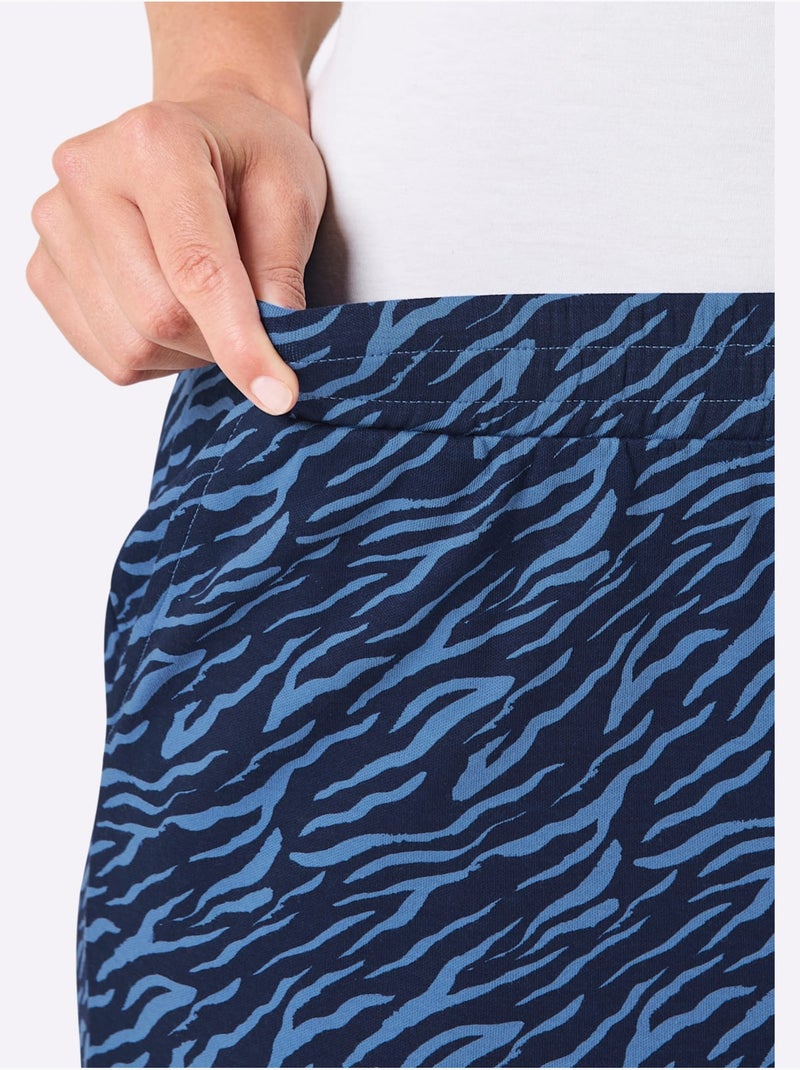 Pantalon Interlock - Taille Courte - Witt Bleu marine - Kiabi