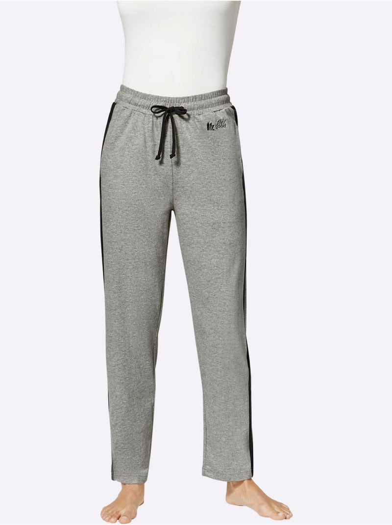 Pantalon Interlock - Taille Courte - Witt Gris chiné - Kiabi