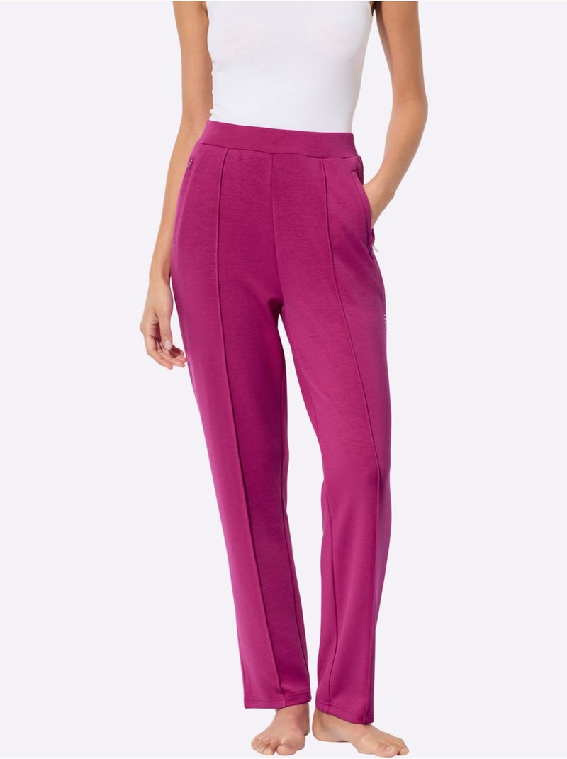 Pantalon Interlock - Taille Courte - Witt Magenta - Kiabi