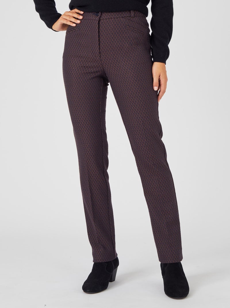 Pantalon jacquard - Damart Bleu marine - Kiabi