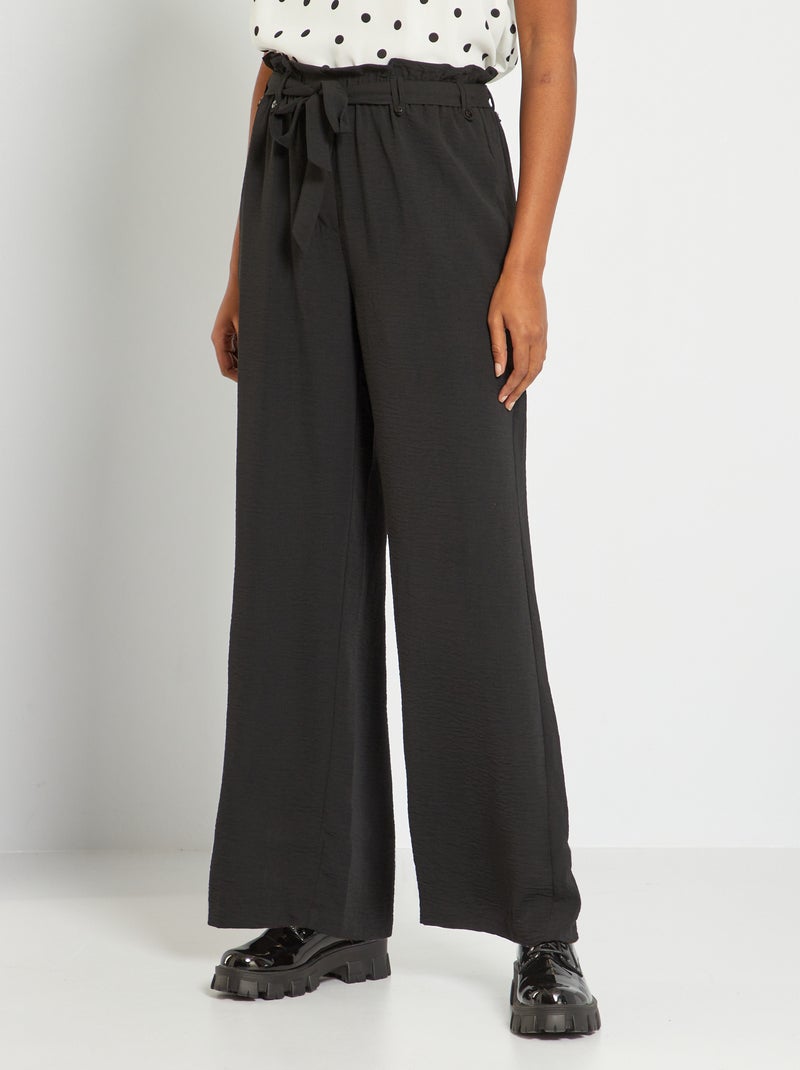 Pantalon 'Jacqueline de Yong' fluide noir - Kiabi