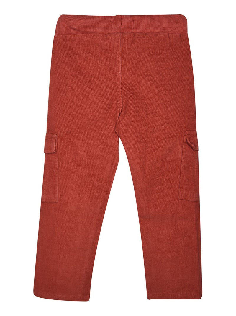 PANTALON JAÏRO VELOURS COTELE ENFANT Marron - Kiabi