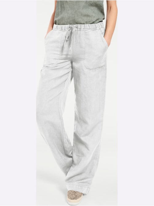 Pantalon Jambes Larges - Taille Courte - helline - Kiabi