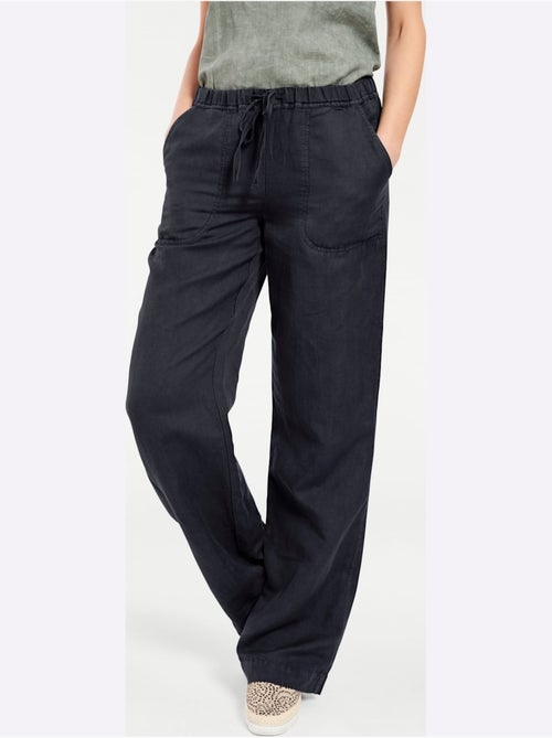 Pantalon Jambes Larges - Taille Courte - helline - Kiabi