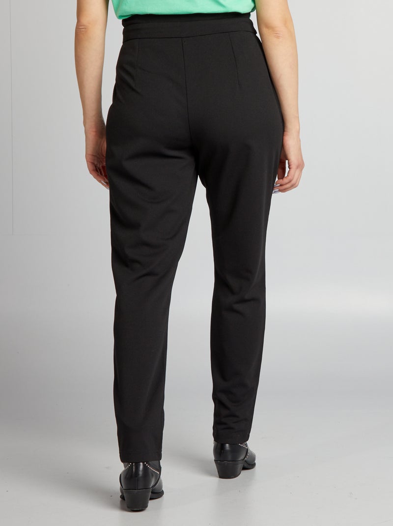 Pantalon 'JDY' taille haute noir - Kiabi