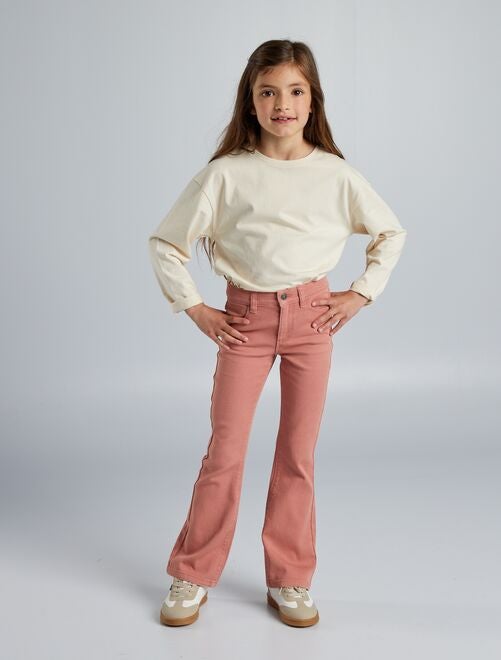 Pantalon jean coupe flare - Coupe + ajustée - Kiabi