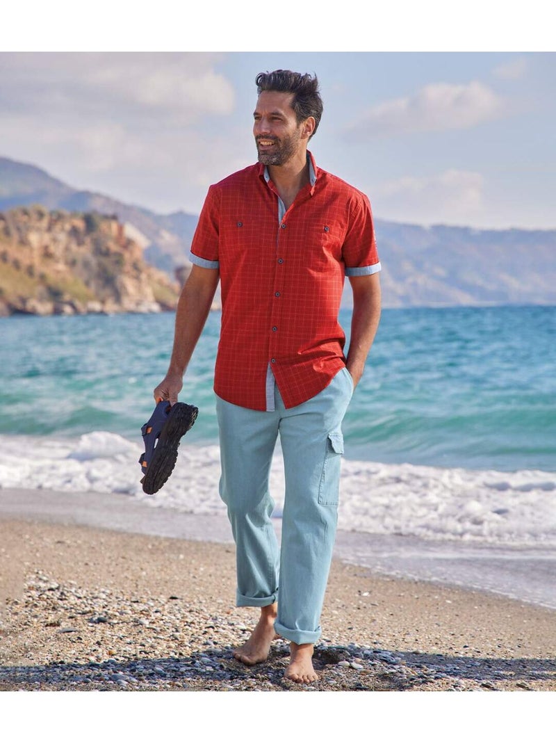 Pantalon Jean Détente Cargo Freedom  - ATLAS FOR MEN Bleu - Kiabi