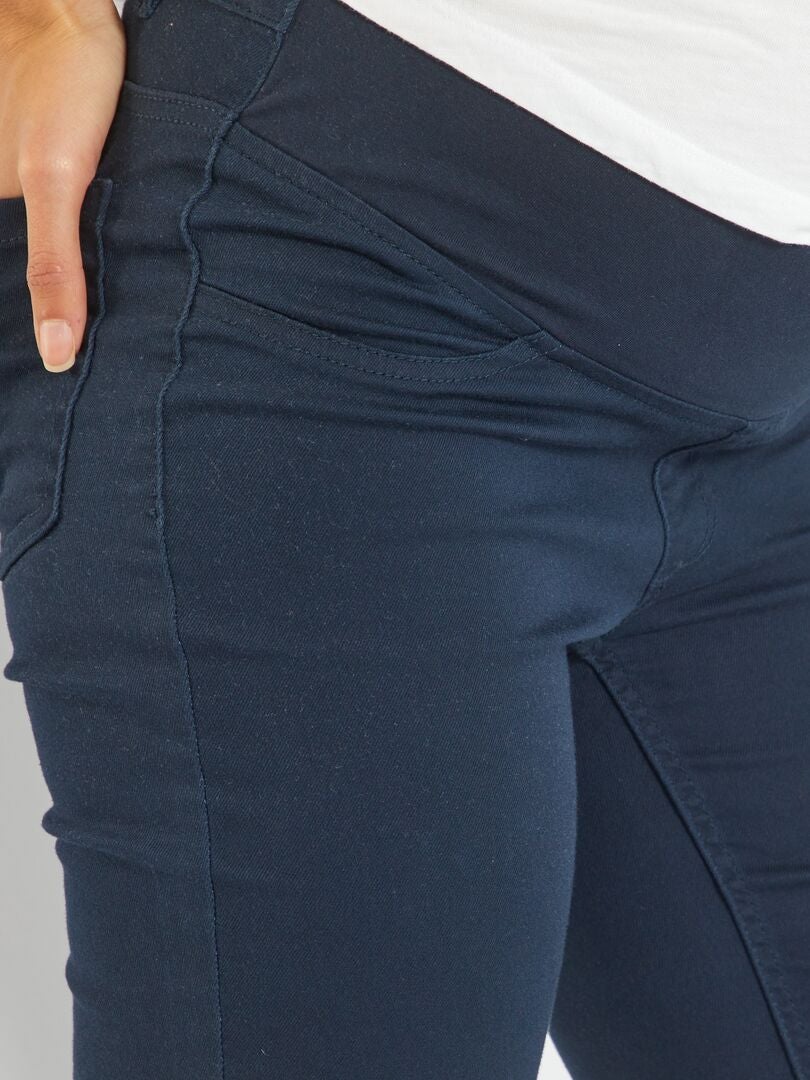 Pantalon jegging de grossesse bandeau bas bleu marine - Kiabi