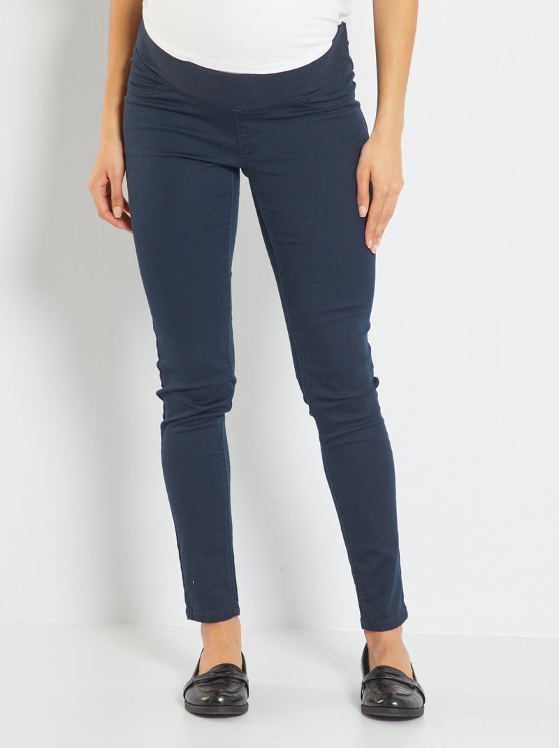 Pantalon jegging de grossesse bandeau bas bleu marine - Kiabi