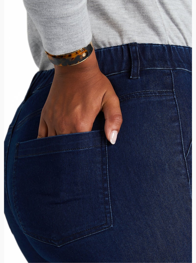 Pantalon jegging ventre plat denim extensible Bleu - Kiabi