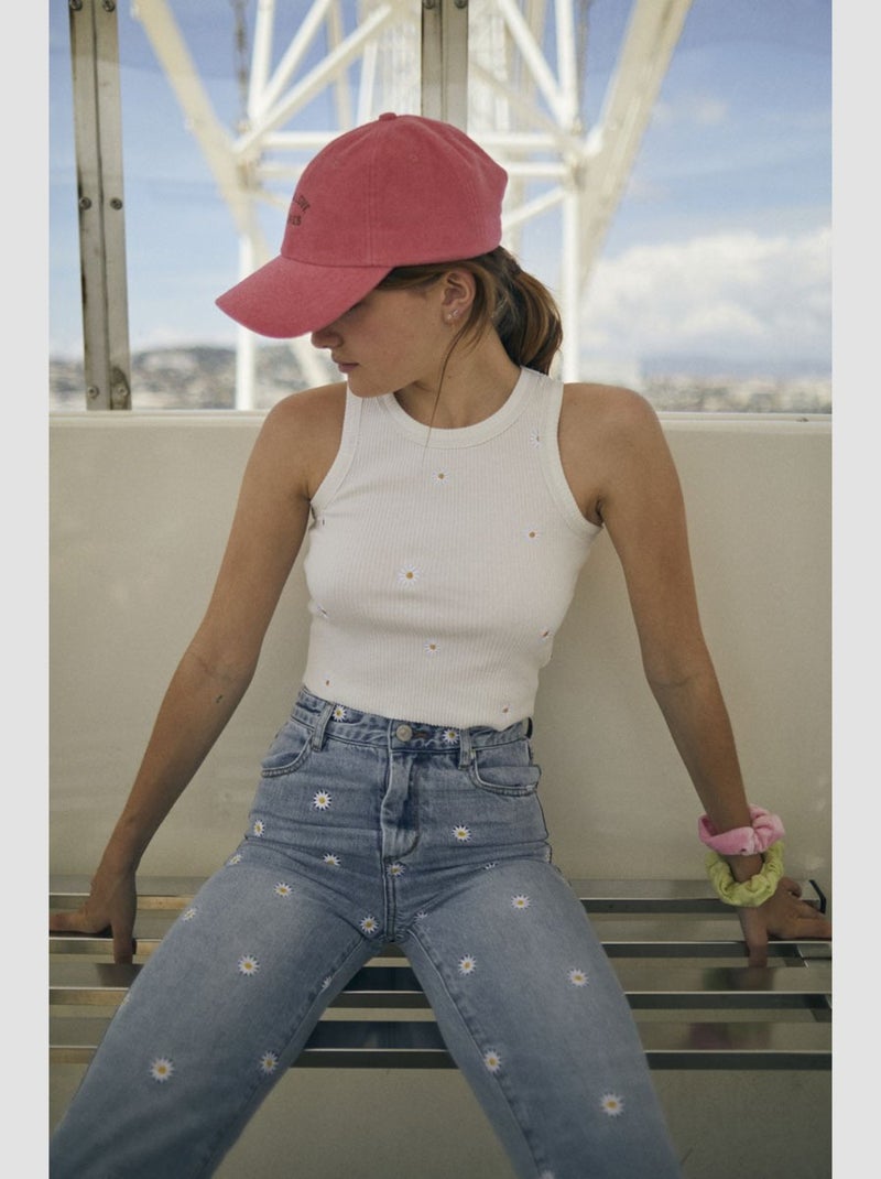 Pantalon JENIGI droite en jeans 'Le Temps Des Cerises' Bleu - Kiabi