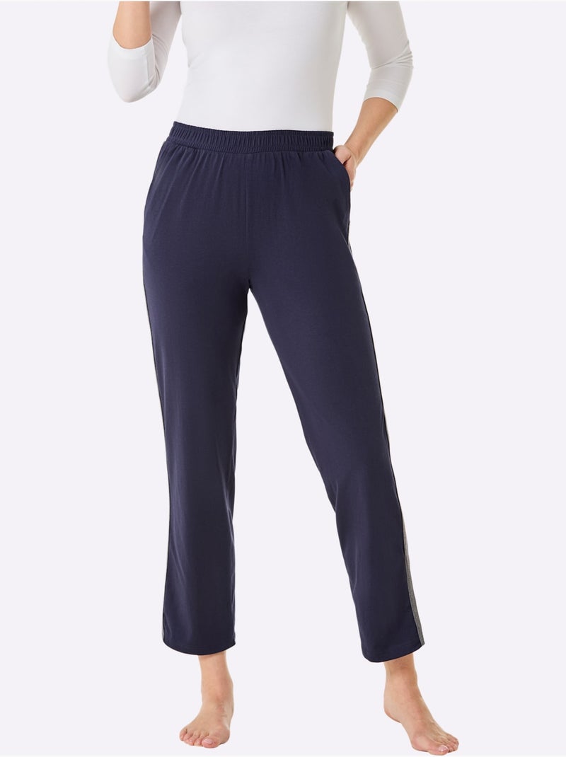 Pantalon Jersey Fin - Taille Courte - Witt - Lot de 2 Gris Bleu marine - Kiabi