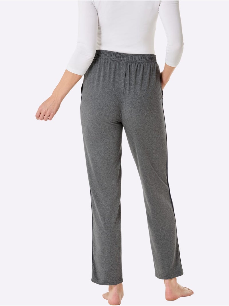 Pantalon Jersey Fin - Taille Courte - Witt - Lot de 2 Gris Bleu marine - Kiabi