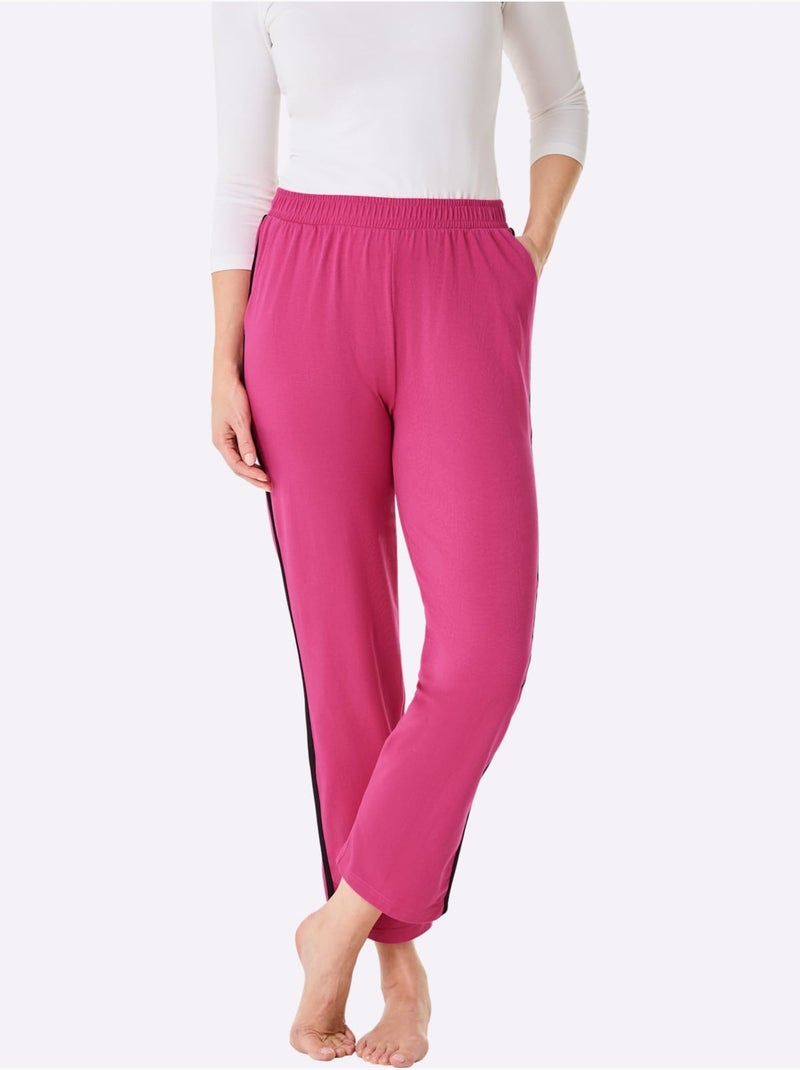Pantalon Jersey Fin - Taille Courte - Witt - Lot de 2 Noir Rose - Kiabi