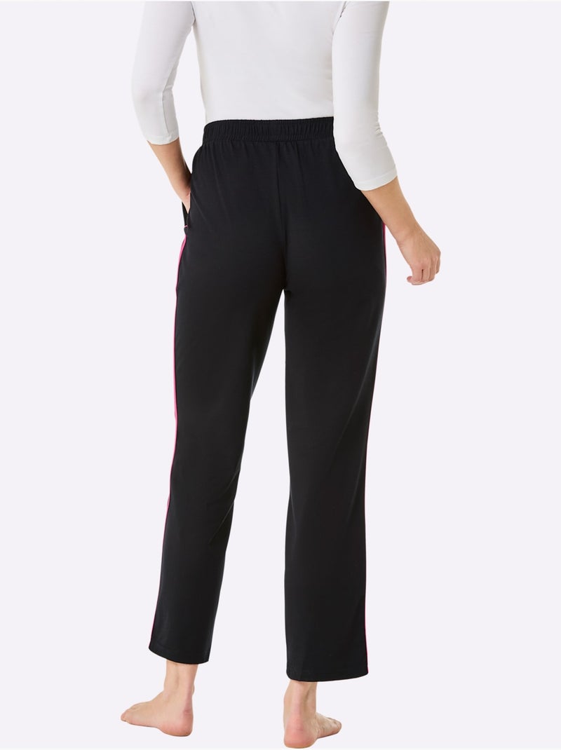 Pantalon Jersey Fin - Taille Courte - Witt - Lot de 2 Noir Rose - Kiabi