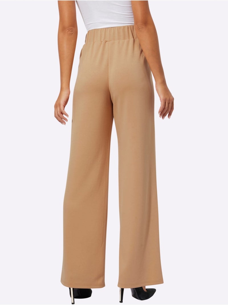 Pantalon Jersey Fin - Taille Standard - helline Marron - Kiabi