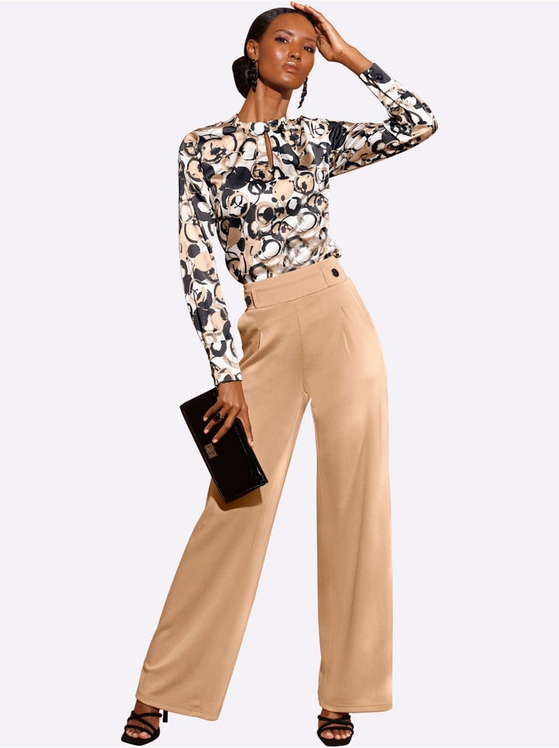 Pantalon Jersey Fin - Taille Standard - helline Marron - Kiabi