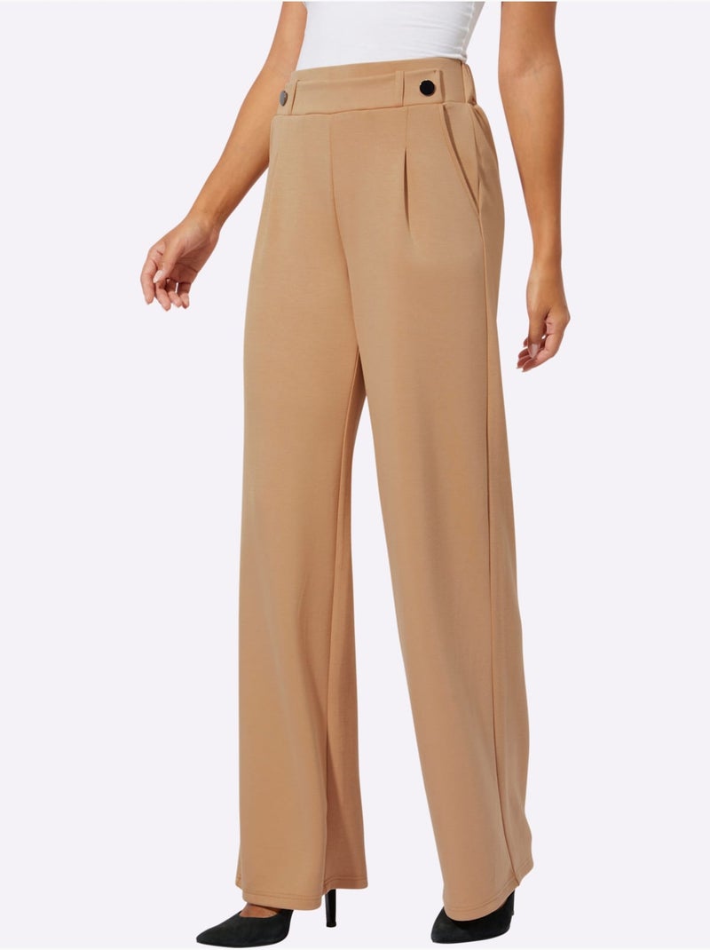 Pantalon Jersey Fin - Taille Standard - helline Marron - Kiabi