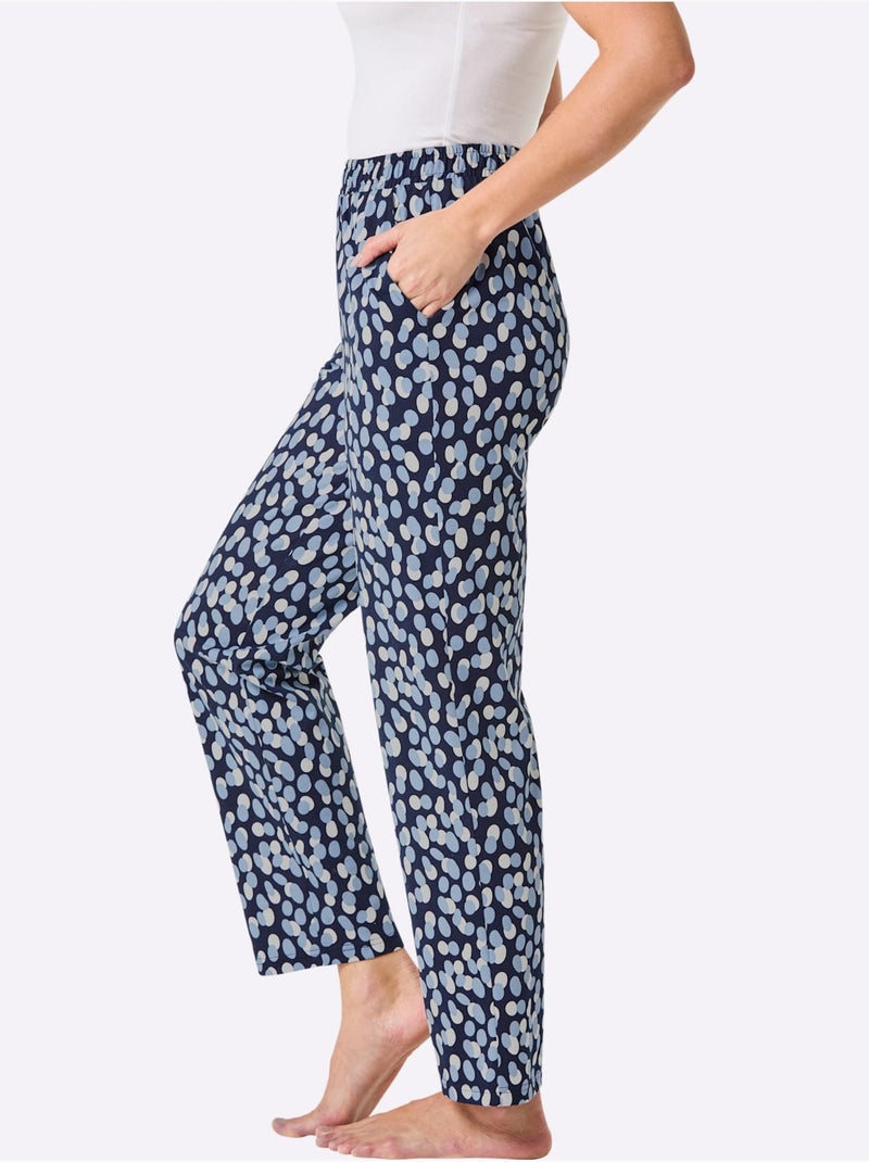 Pantalon Jersey Fin - Taille Standard - Witt Bleu marine - Kiabi