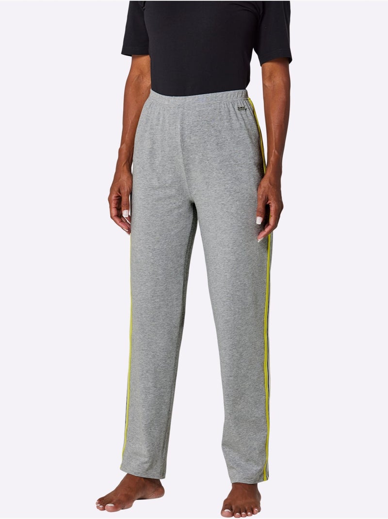 Pantalon jersey fin - taille standard - witt Gris chiné - Kiabi