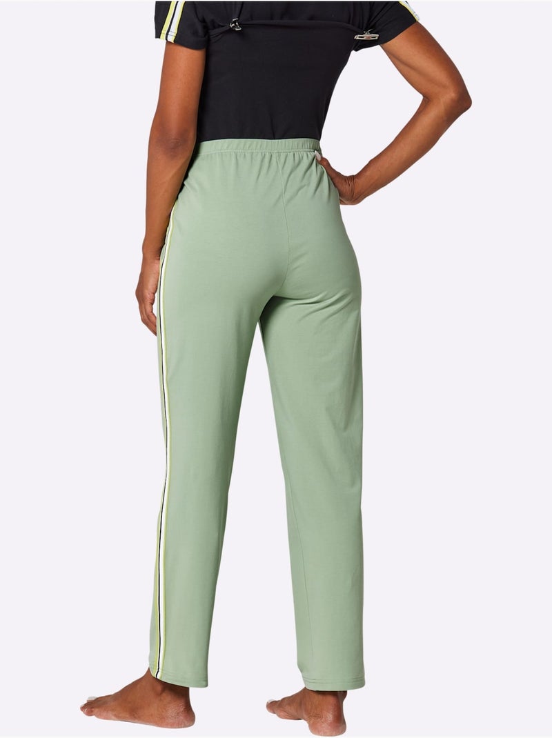 Pantalon jersey fin - taille standard - witt Vert eucalyptus - Kiabi