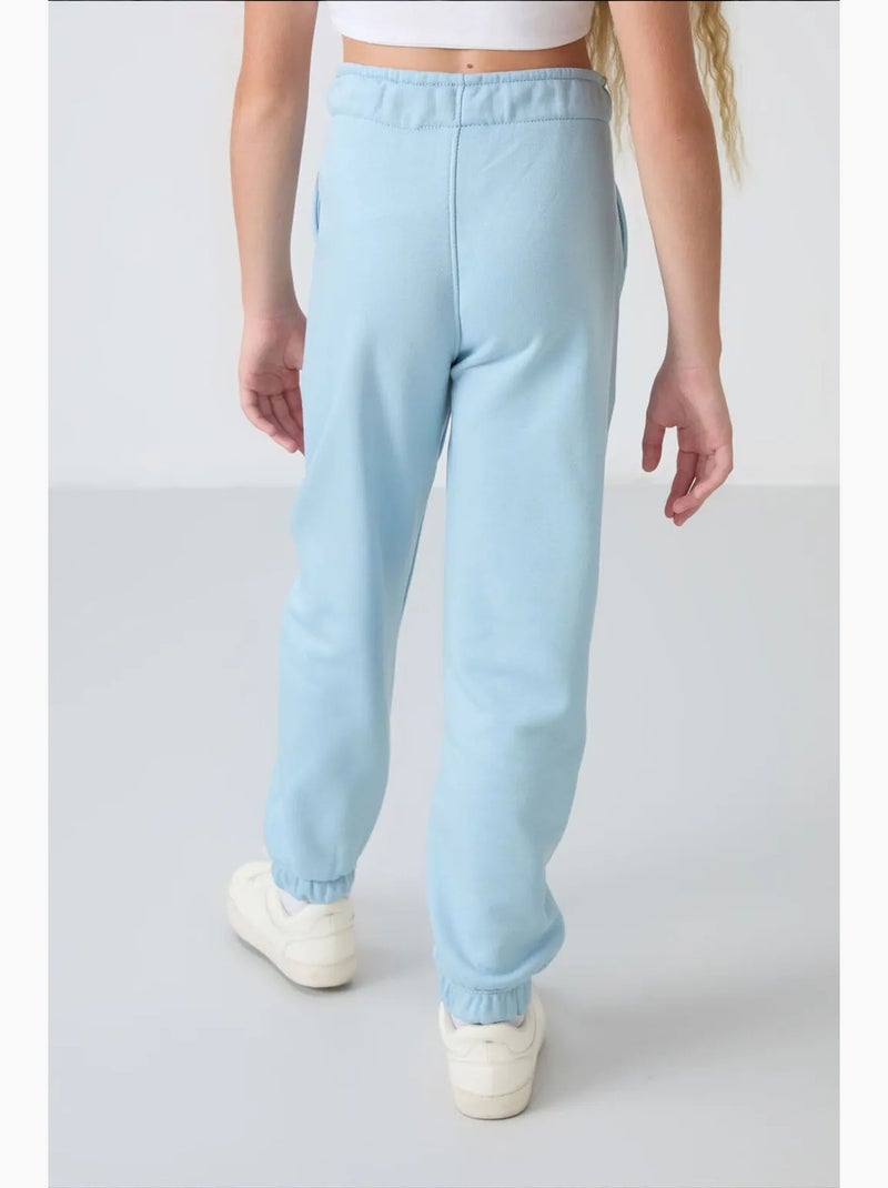 Pantalon jeune à taille cordon tommy Bleu ciel - Kiabi