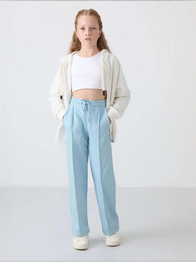 Pantalon jeune en mélange de coton tommy Bleu marine - Kiabi