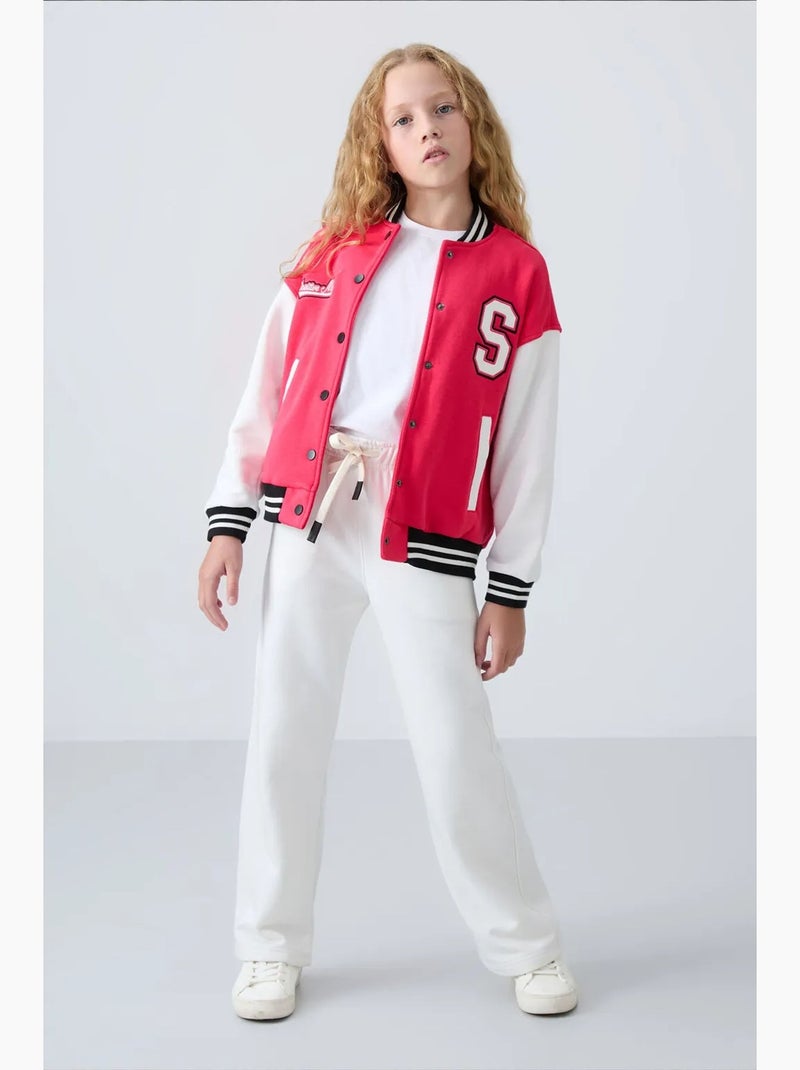Pantalon jeunesse à cordon tommy Blanc cassé - Kiabi