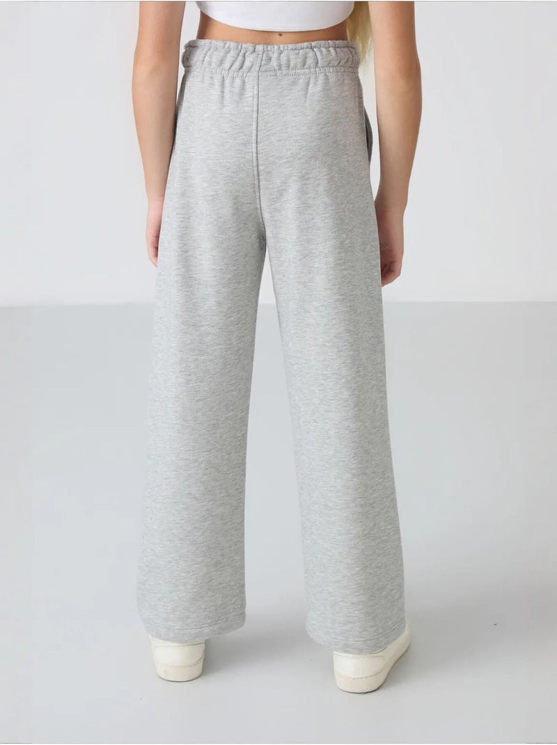 Pantalon jeunesse à cordon tommy Gris clair - Kiabi