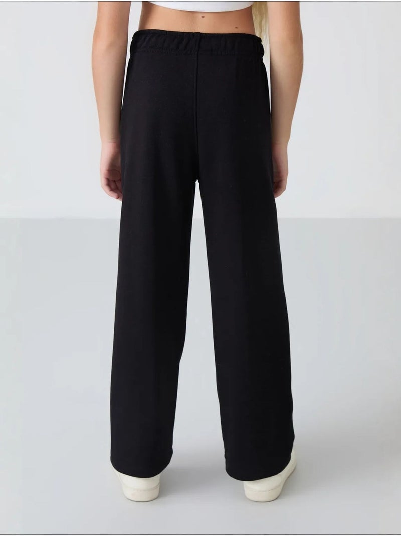 Pantalon jeunesse à cordon tommy Noir - Kiabi