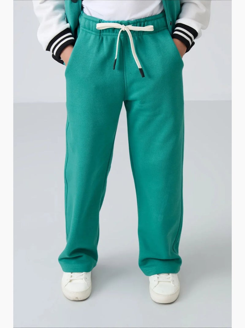 Pantalon jeunesse à cordon tommy Vert émeraude - Kiabi