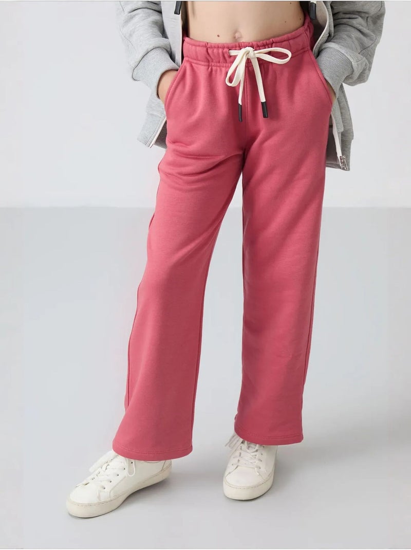 Pantalon jeunesse à cordon tommy Vieux rose - Kiabi