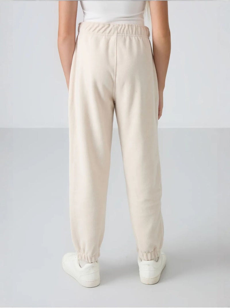 Pantalon jeunesse uni tommy Beige naturel - Kiabi