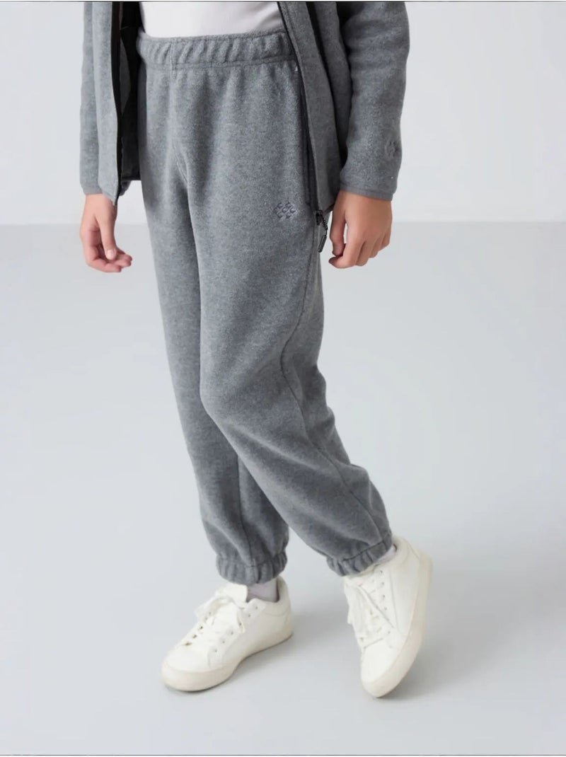 Pantalon jeunesse uni tommy Gris Noir - Kiabi