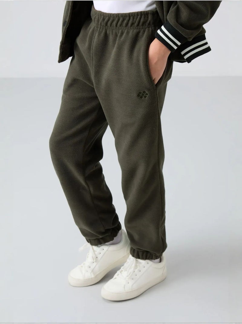 Pantalon jeunesse uni tommy Kaki - Kiabi