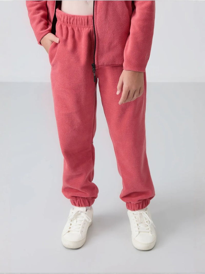 Pantalon jeunesse uni tommy Magenta - Kiabi