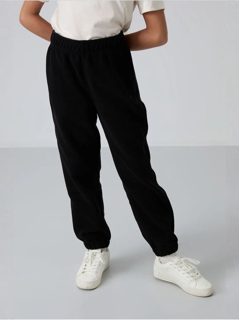 Pantalon jeunesse uni tommy Noir - Kiabi