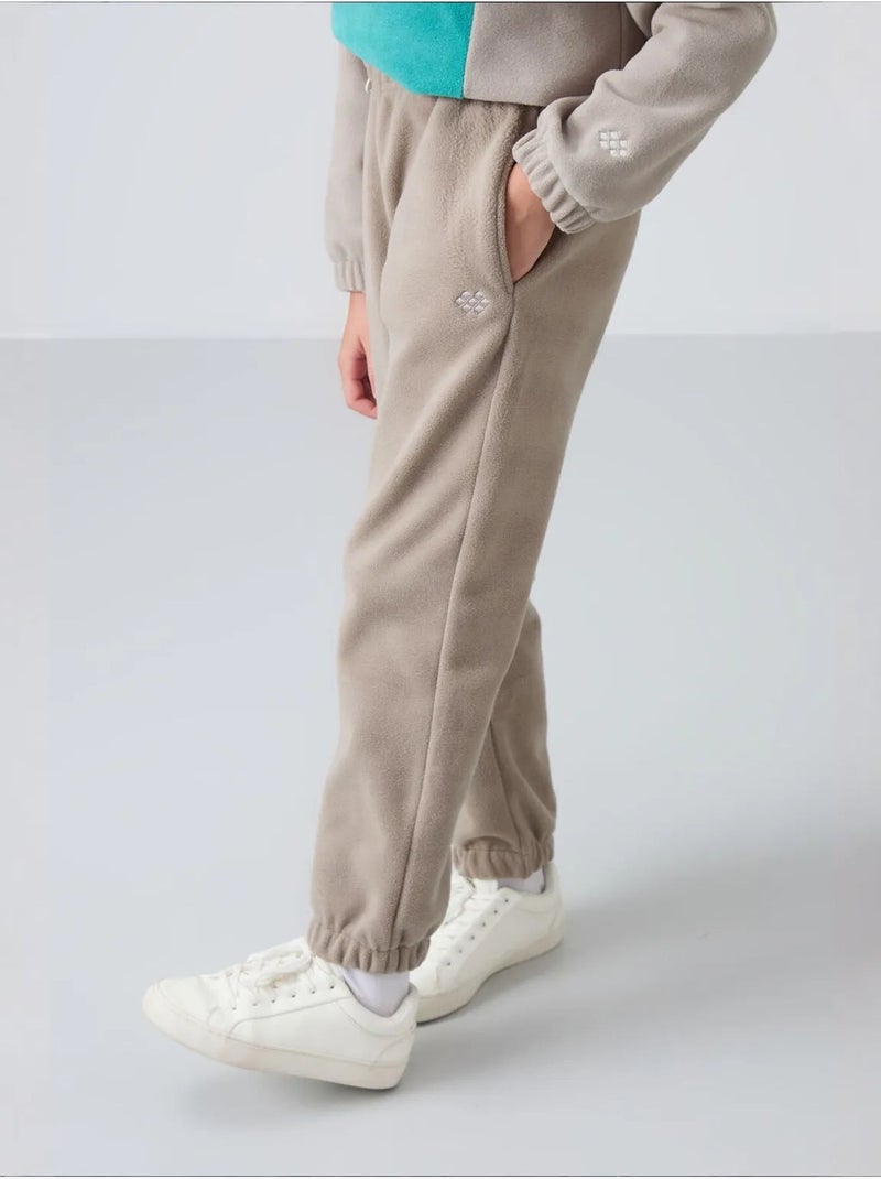 Pantalon jeunesse uni tommy Sable - Kiabi