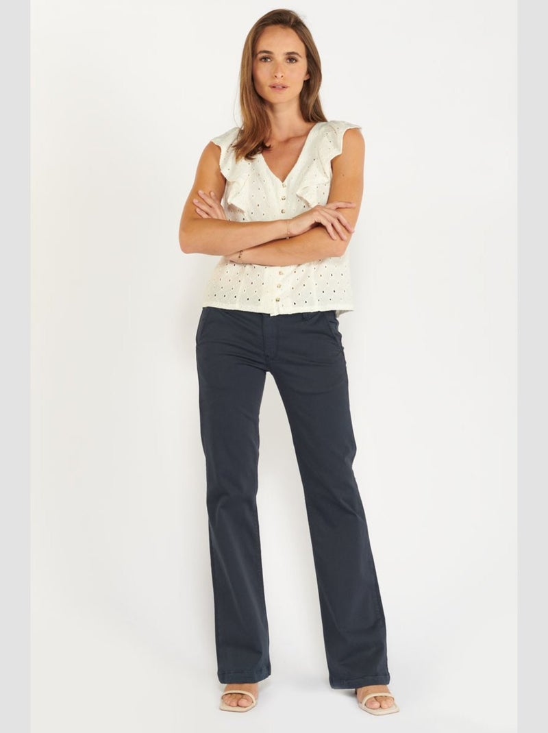 Pantalon JOELLE bootcut 'Le Temps Des Cerises' Bleu - Kiabi