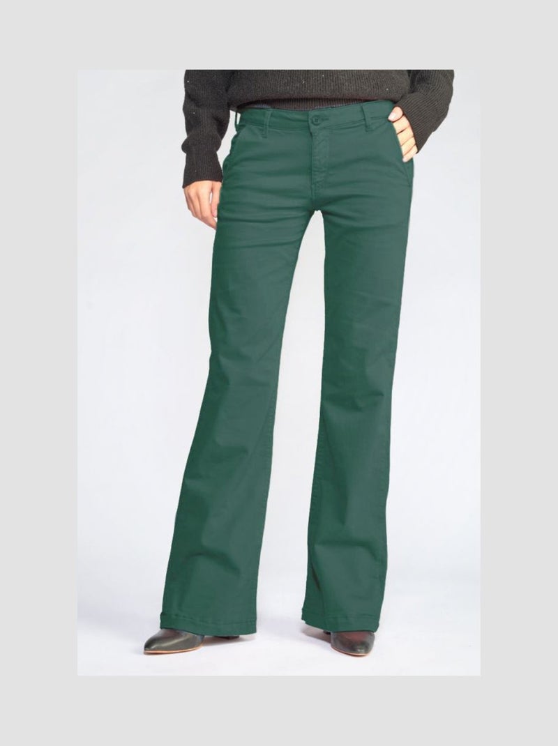 Pantalon JOELLE bootcut 'Le Temps Des Cerises' Vert - Kiabi