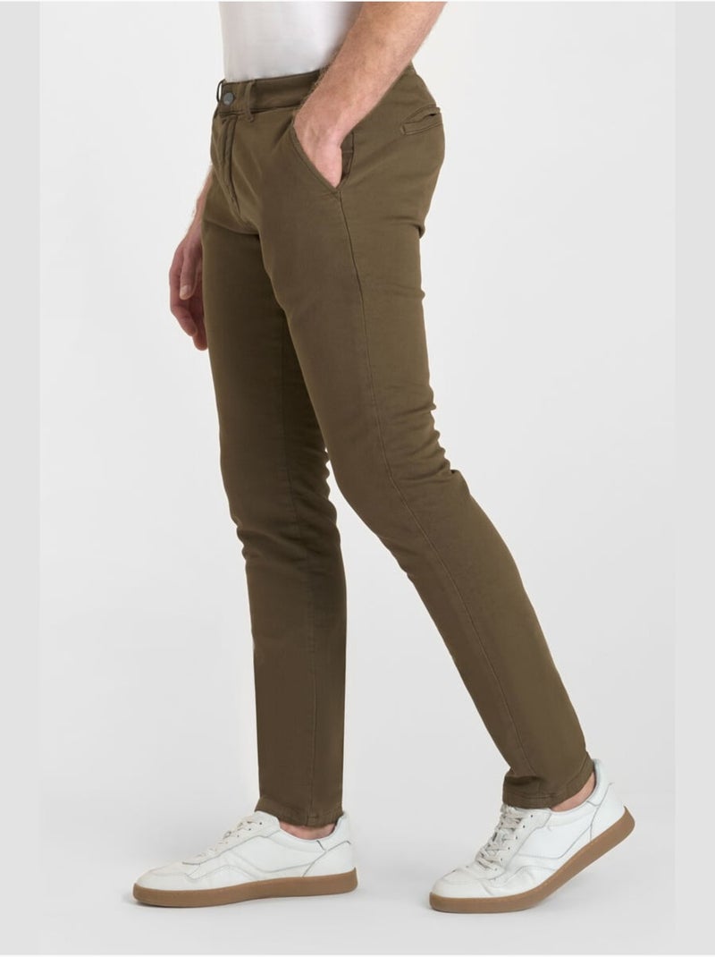 Pantalon JOGG chino 'Le Temps Des Cerises' Marron - Kiabi