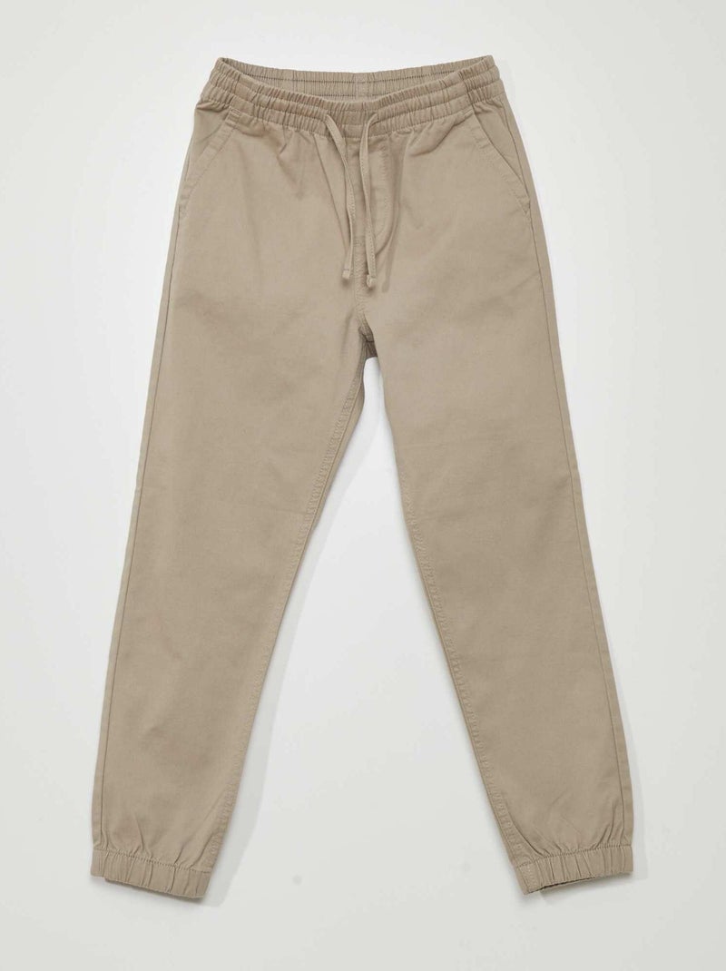 Pantalon jogger avec taille élastiquée Gris - Kiabi