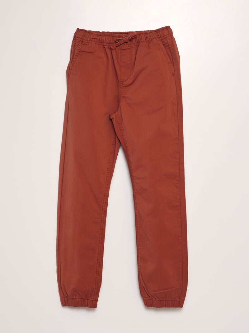 Pantalon jogger avec taille élastiquée Rouge - Kiabi