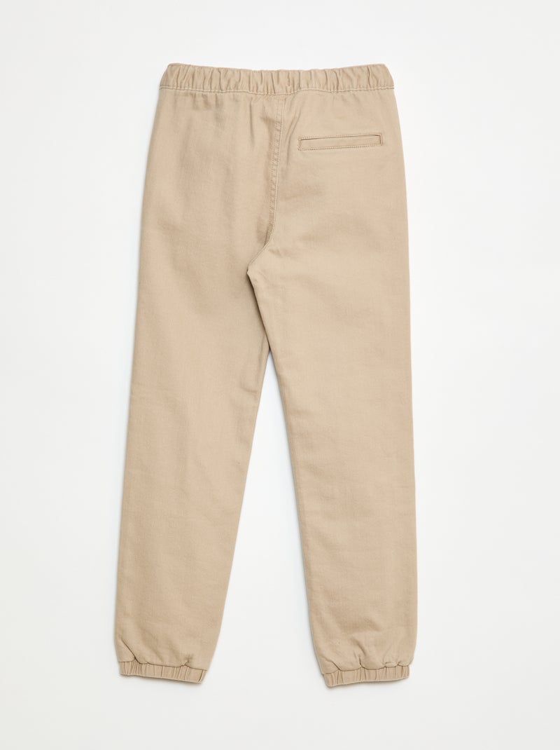 Pantalon jogger doublé Beige - Kiabi