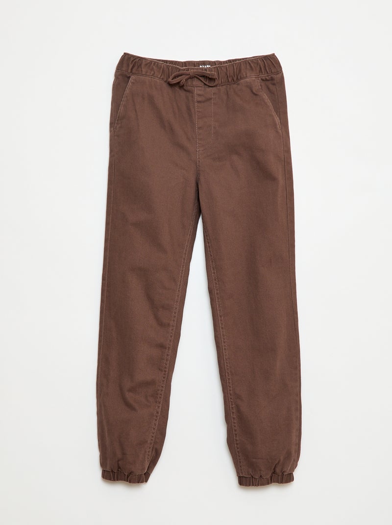 Pantalon jogger doublé Marron - Kiabi